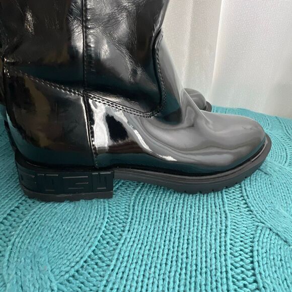 Guess Patent Leather Raniele Over-the-Knee Boots Black Size 5.5 NWOT - Picture 2 of 12